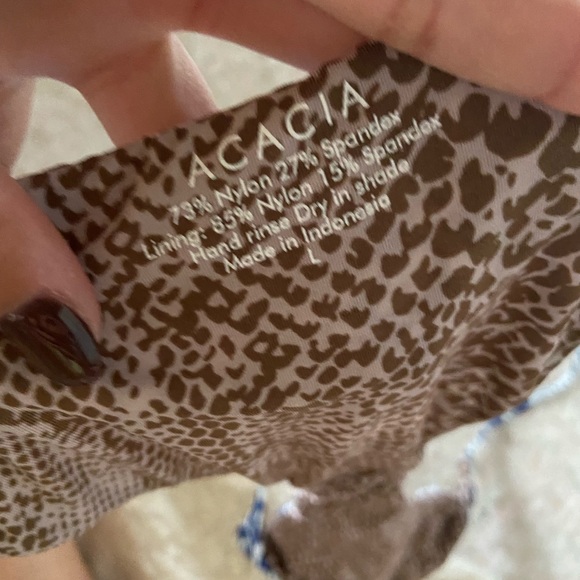 Acacia tie side bottom in blue batik - Picture 2 of 2